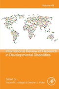 Cover: International Review of Research in Developmental Disabilities - Academic Press