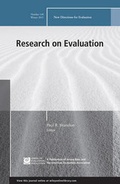 Cover: Research on Evaluation - Wiley