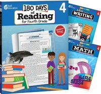 Enlarge image Cover: 180 Days (TM): Reading, Writing and Math for Grade 4: 3-Book Set - Shell Educational Publishing