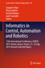 Cover: Informatics in Control, Automation and Robotics - Springer