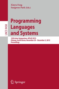 Enlarge image Cover: Programming Languages and Systems - Springer
