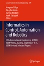 Cover: Informatics in Control, Automation and Robotics - Springer