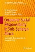 Cover: Corporate Social Responsibility in Sub-Saharan Africa - Springer