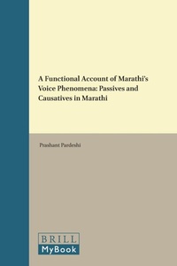 Enlarge image Cover: A Functional Account of Marathi's Voice Phenomena - Brill