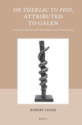 Cover: On Theriac to Piso, Attributed to Galen - Brill