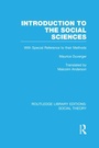 Cover: Introduction to the Social Sciences (RLE Social Theory) - Routledge