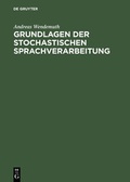 Cover: Grundlagen der stochastischen Sprachverarbeitung - De Gruyter Oldenbourg