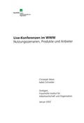 Cover: Live-Konferenzen im WWW - Fraunhofer IRB Verlag