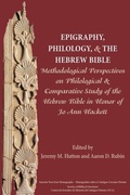 Cover: Epigraphy, Philology, and the Hebrew Bible - Society of Biblical Literature