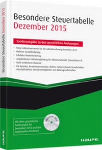 Abbildung von: Besondere Steuertabelle 2015 - Haufe-Lexware