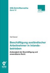 Abbildung von: Beschäftigung ausländischer Arbeitnehmer in Inlandsbetrieben - Bund-Verlag