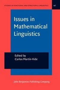 Enlarge image Cover: Issues in Mathematical Linguistics - John Benjamins Publishing Company
