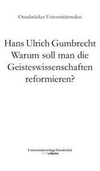 Abbildung von: Warum soll man die Geisteswissenschaften reformieren? - V&R unipress
