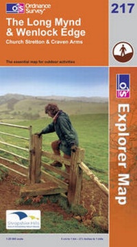 Abbildung von: Long Mynd and Wenlock Edge - Ordnance Survey