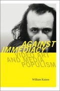 Cover: Against Immediacy - Dartmouth College Press