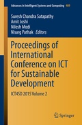 Cover: Proceedings of International Conference on ICT for Sustainable Development - Springer