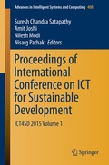 Cover: Proceedings of International Conference on ICT for Sustainable Development - Springer
