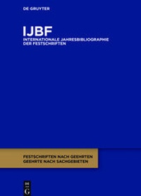 Enlarge image Cover: IJBF / 2016 - De Gruyter