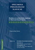 Cover: Studies on evidentiality marking in West and South Slavic - Peter Lang Verlag