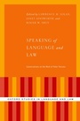 Cover: Speaking of Language and Law - OUP eBook