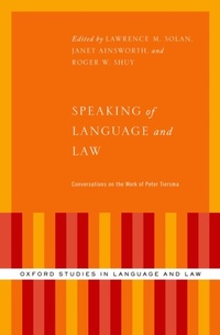Abbildung von: Speaking of Language and Law - OUP eBook