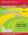 Cover: Objective PET Student's Book without Answers with CD-ROM with Testbank - Cambridge University Press