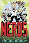 Cover: National Espionage, Rescue, and Defense Society (NERDS Book One) - Amulet Books