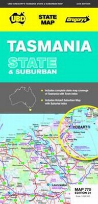Abbildung von: Tasmania State and Suburban Map 770 24th ed - UBD Gregory's