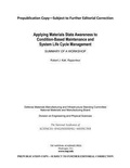 Cover: Applying Materials State Awareness to Condition-Based Maintenance and System Life Cycle Management - National Academies Press