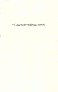 Enlarge image Cover: Mephibosheth Stepsure Letters - McGill-Queen's University Press