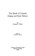 Cover: Bank of Canada/La Banque du Canada - MQUP
