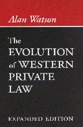 Cover: The Evolution of Western Private Law - Johns Hopkins University Press