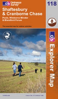 Abbildung von: Shaftesbury, Cranbourne Chase, Poole, Wimbourne Minster and Blandford - Ordnance Survey
