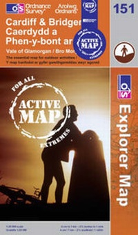 Abbildung von: Cardiff and Bridgend/Caerdydd a Phen-Y-Bont Ar Ogwr - Ordnance Survey