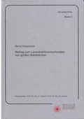 Cover: Beitrag zum Laserbrennschneiden von grossen Stahlblechen - BIAS