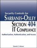 Cover: Security Controls for Sarbanes-Oxley Section 404 IT Compliance - Hungry Minds Inc,U.S.