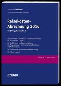 Abbildung von: Reisekosten-Abrechnungen 2016, für 1-7 Tage, Formularblock - Stollfuß