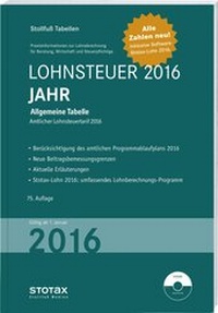 Abbildung von: Tabelle, Lohnsteuer 2016 Jahr - Stollfuß