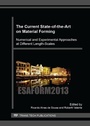 Cover: The Current State-of-the-Art on Material Forming - Trans Tech Publications Ltd