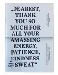 Cover: "Dearest, thank you so much for all your amassing energy, patience, kindness, sweat" - Kunsthochschule Mainz