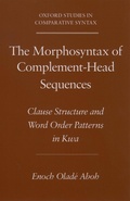 Cover: The Morphosyntax of Complement-Head Sequences - OUP eBook