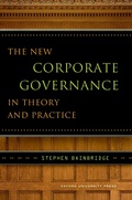 Cover: The New Corporate Governance in Theory and Practice - OUP eBook