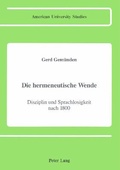 Cover: Die hermeneutische Wende - Peter Lang Verlag