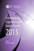 Cover: Contemporary Ergonomics and Human Factors 2013 - Taylor & Francis