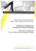 Cover: Reform des kommunalen Finanzausgleichs in Th&uuml;ringen - Deutsches Forschungsinstitut f&uuml;r &ouml;ffentliche Verwaltung Speyer