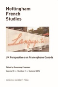 Cover: UK Perspectives on Francophone Canada - Edinburgh University Press