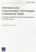 Cover: Information and Communication Technologies in Behavioral Health - RAND