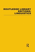 Cover: Routledge Library Editions: Linguistics Mini-set A General Linguistics - Routledge
