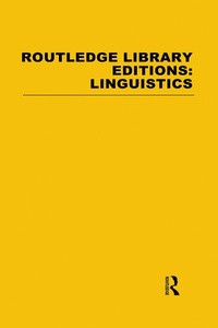 Abbildung von: Routledge Library Editions: Linguistics Mini-set A General Linguistics - Routledge