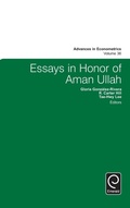 Cover: Essays in Honor of Aman Ullah - Emerald Group Publishing Limited